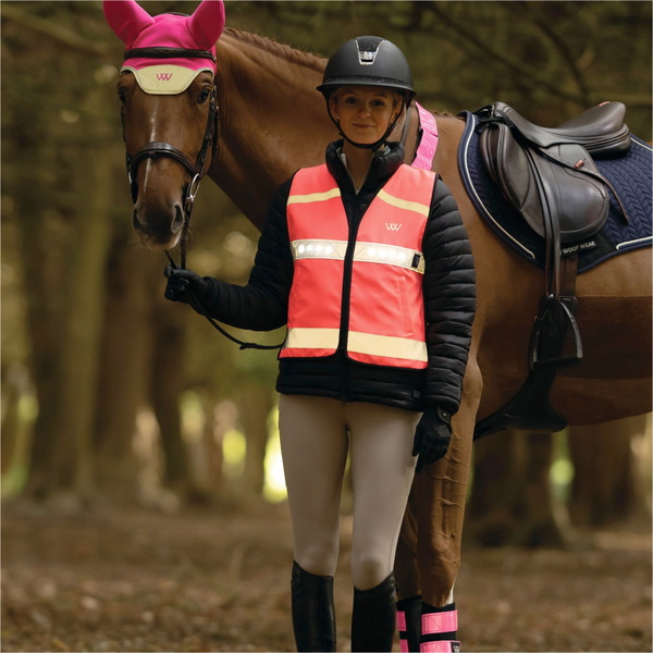 2026 Woof Wear LED Hi Vis Riding Vest WA0036-VZPI - Hi Viz Pink